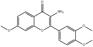 4H-1-Benzopyran-4-one,3-amino-2-(3,4-dimethoxyphenyl)-7-methoxy-(9CI) Struktur