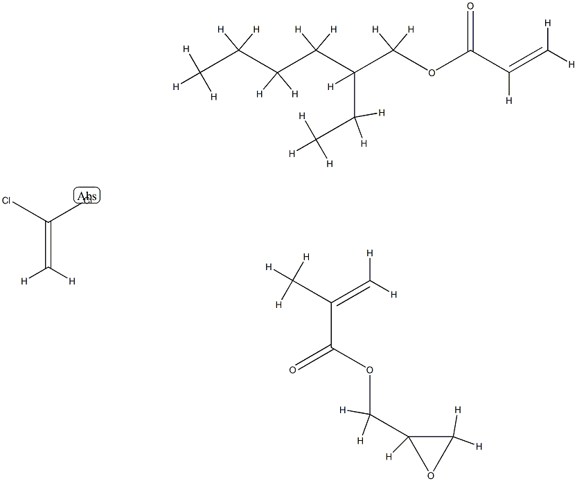 2-Propenoic acid, 2-methyl-, oxiranylmethyl ester, polymer with 1,1-dichloroethene and 2-ethylhexyl 2-propenoate 化学構造式