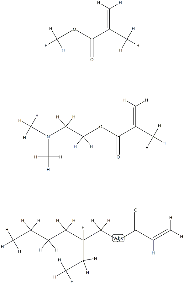 甲基丙烯酸二甲基氨基乙酯与丙烯酸-2-乙基己酯和甲基丙烯酸甲酯的聚合物 结构式