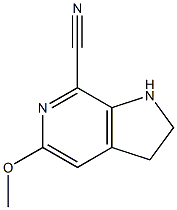 1H-Pyrrolo[2,3-c]pyridine-7-carbonitrile,2,3-dihydro-5-methoxy-(9CI) Structure