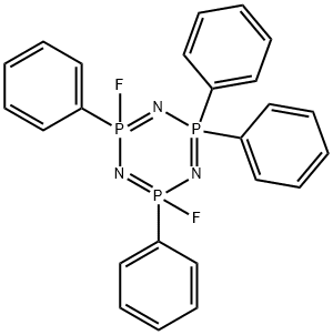 1,3,5,2,4,6-Triazatriphosphorine, 2,4-difluoro-2,2,4,4,6,6-hexahydro-2 ,4,6,6-tetraphenyl- Struktur