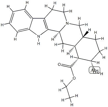 17α-Hydroxyyohimban-16α-carboxylic acid ethyl ester Structure