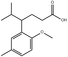 Benzenebutanoic acid, 2-Methoxy-5-Methyl-g-
(1-Methylethyl) Structure