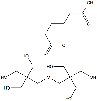hexanedioic acid, 2-[[3-hydroxy-2,2-bis(hydroxymethyl)propoxy]methyl]- 2-(hydroxymethyl)propane-1,3-diol 结构式