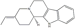 1,2,3,4,6,7,12,12bα-オクタヒドロ-3-[(E)-エチリデン]インドロ[2,3-a]キノリジン 化学構造式