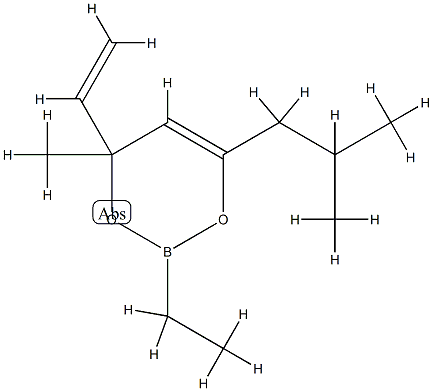 4-Ethenyl-2-ethyl-4-methyl-6-(2-methylpropyl)-4H-1,3,2-dioxaborin Structure