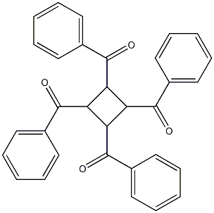 1α,2α,3α,4β-Tetrabenzoylcyclobutane Structure