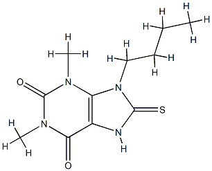 9-butyl-1,3-dimethyl-8-sulfanylidene-7H-purine-2,6-dione Structure