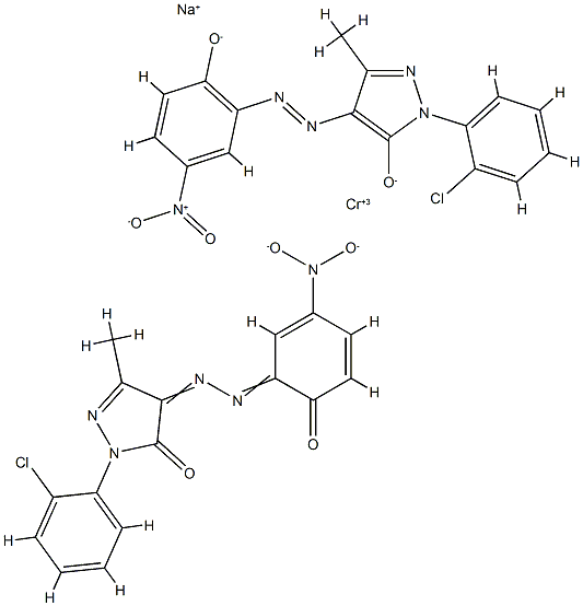 75199-04-1 Chromate(1-), bis[2-(2-chlorophenyl)-2, 4-dihydro-4-[(2-hydroxy-5-nitrophenyl)azo]-5-methyl -3H-pyrazol-3-onato(2-)]-, sodium