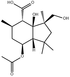 (3R,7aα)-Octahydro-7α-acetoxy-3aα-hydroxy-3α-(hydroxymethyl)-1,1,3,5α-tetramethyl-1H-indene-4β-carboxylic acid Structure
