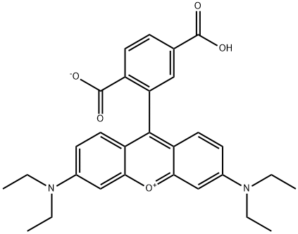 4-carboxy-3-[3-(diethylamino)-6-diethylazaniumylidenexanthen-9-yl]benzoate 结构式