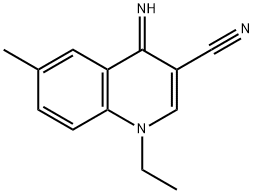 3-Quinolinecarbonitrile,1-ethyl-1,4-dihydro-4-imino-6-methyl-(9CI) Structure