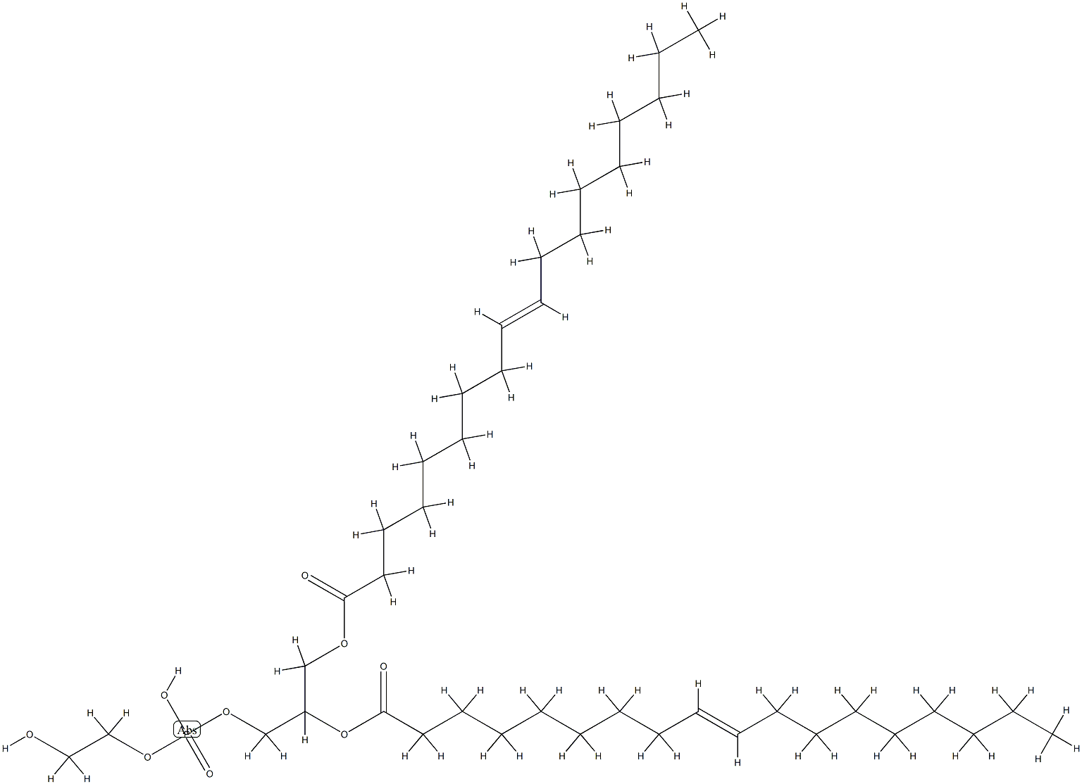 1,2-dielaidoylphosphatidylethanolamine Struktur