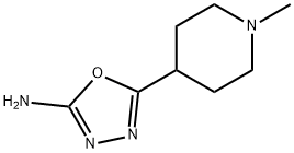 5-(1-メチル-4-ピペリジニル)-1,3,4-オキサジアゾール-2-アミン 化学構造式