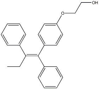 (Z)-2-(4-(1,2-二苯基丁-1-烯-1-基)苯氧基)乙醇,77207-49-9,结构式
