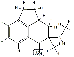 5(1H)-Acenaphthylenone,2,2a,3,4-tetrahydro-4-methyl-4-(methylamino)-(9CI) 化学構造式