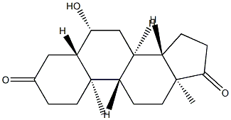 6β-Hydroxy-5α-androstane-3,17-dione Struktur
