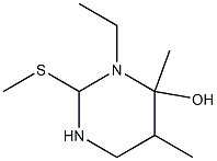 4-Pyrimidinol,3-ethylhexahydro-4,5-dimethyl-2-(methylthio)-(9CI) Structure