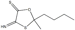 1,3-Oxathiolane-5-thione,2-butyl-4-imino-2-methyl-(9CI) Structure