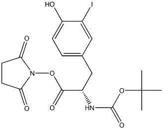 tertiary-butyloxycarbonyl-L-iodotyrosine-N-hydroxysuccininimide ester Structure