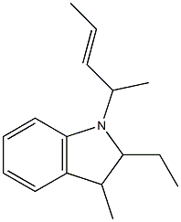 1H-Indole,2-ethyl-2,3-dihydro-3-methyl-1-(1-methyl-2-butenyl)-(9CI)|