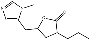 2(3H)-Furanone,dihydro-5-[(1-methyl-1H-imidazol-5-yl)methyl]-3-propyl-(9CI),791596-19-5,结构式