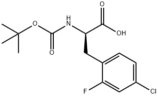 (R)-2-((叔丁氧基羰基)氨基)-3-(4-氯-2-氟苯基)丙酸,791625-58-6,结构式