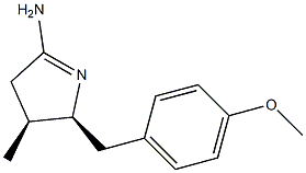 2H-Pyrrol-5-amine,3,4-dihydro-2-[(4-methoxyphenyl)methyl]-3-methyl-,(2R,3R)-rel-(9CI),793654-37-2,结构式
