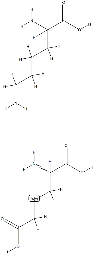 赖氨酸羧甲基半胱氨酸盐, 79458-68-7, 结构式