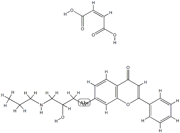 マレイン酸フラボジロール 化学構造式