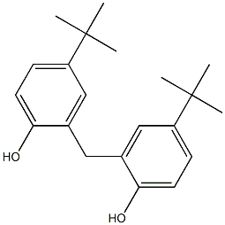 2,2'-亚甲基双(4-(1,1-二甲基乙基)苯酚 结构式