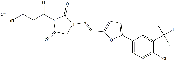 2,4-IMIDAZOLIDINEDIONE, 3-(3-AMINO-1-OXOPROPYL)-1-(((5-(4-CHLORO-3-(TR IFLUOROMET Struktur