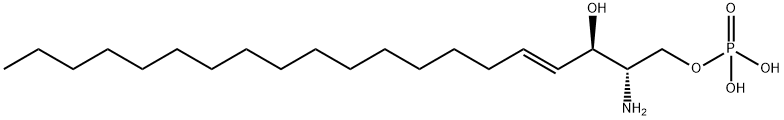 D-ERYTHRO-SPHINGOSINE-1-PHOSPHATE (C20 BASE);SPHINGOSINE-1-PHOSPHATE (D20:1),799812-75-2,结构式