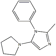 1H-Imidazole,2-methyl-1-phenyl-5-(1-pyrrolidinyl)-(9CI),799813-94-8,结构式