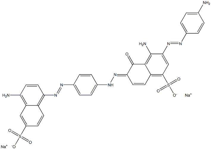 disodium 4-amino-3-[(4-aminophenyl)azo]-6-[[4-[[4-amino-6(or 7)-sulphonatonaphthyl]azo]phenyl]azo]-5-hydroxynaphthalene-1-sulphonate Structure