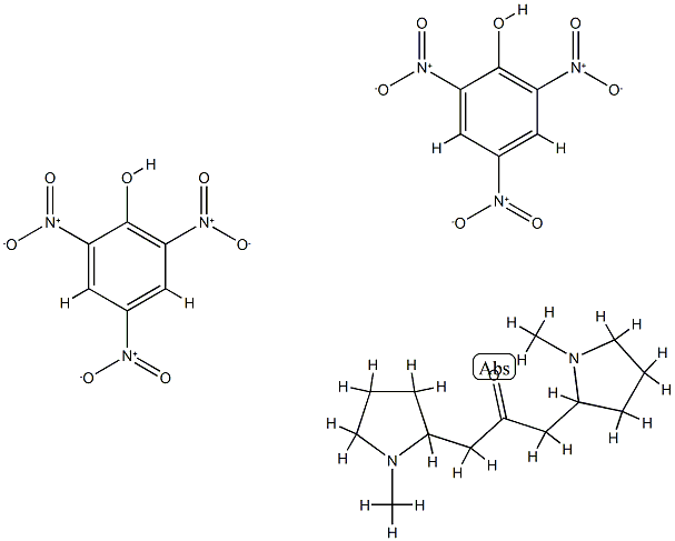 1,3-bis(1-methyl-2-pyrrolidinyl)acetone, compound with picric acid (1:2)  Struktur