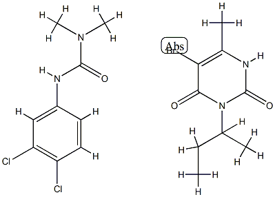 5-bromo-3-butan-2-yl-6-methyl-1H-pyrimidine-2,4-dione: 3-(3,4-dichloro phenyl)-1,1-dimethyl-urea Structure
