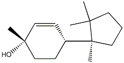 2-Cyclohexen-1-ol,1-methyl-4-[(1R)-1,2,2-trimethylcyclopentyl]-,(1R,4S)-rel-(9CI) Structure