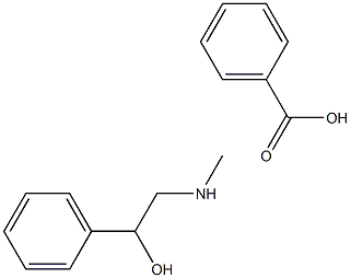 (+,-) A-(METHYLAMINOMETHYL)BENZYL*ALCOHO L, BENZOATE Struktur