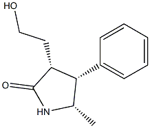 2-Pyrrolidinone,3-(2-hydroxyethyl)-5-methyl-4-phenyl-,(3R,4R,5S)-rel-(9CI) Struktur
