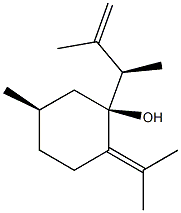 Cyclohexanol,1-[(1R)-1,2-dimethyl-2-propenyl]-5-methyl-2-(1-methylethylidene)-,(1S,5R)-rel-(9CI) Structure
