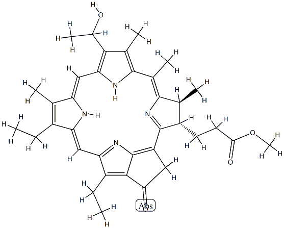 bacteriopheophorbide c methyl ester 化学構造式