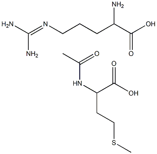 N-アセチル-L-メチオニン・L-アルギニン 化学構造式