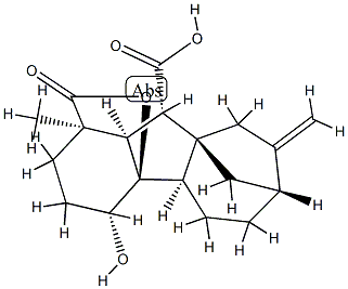 4β,4aα-Dihydroxy-1β-methyl-8-methylenegibbane-1α,10β-dicarboxylic acid 1,4a-lactone Structure
