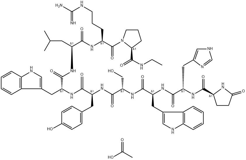 醋酸德舍瑞林 结构式