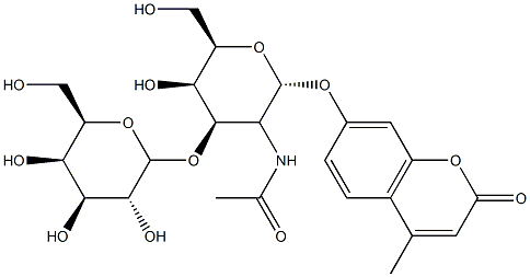 4-methylumbelliferyl-galactosyl(1-3)-N-acetylgalactosaminide Struktur