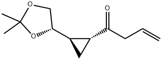 1-[(1R,2R)-2-[(4S)-2,2-Dimethyl-1,3-dioxolan-4-yl]cyclopropyl]-3-buten-1-one Struktur