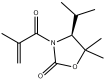 (4S)-5,5-Dimethyl-4-(1-methylethyl)-3-(2-methyl-1-oxo-2-propen-1-yl)-2-oxazolidinone Structure