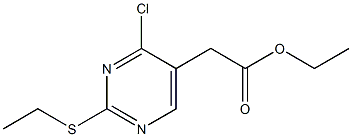 (2-ethylsulfanyl-4-chloro-pyrimidin-5-yl)-acetic acid ethyl ester 结构式