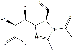 2,3-(1-acetyl-2-methyl-2-imidazolino-5,4)-2,3-dideoxymannuronic acid Structure